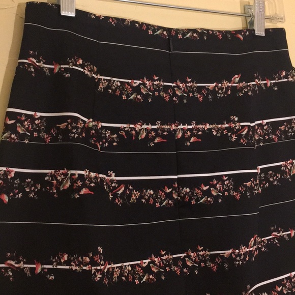 Worthington skirt pencil floral birds petite black - Picture 5 of 7